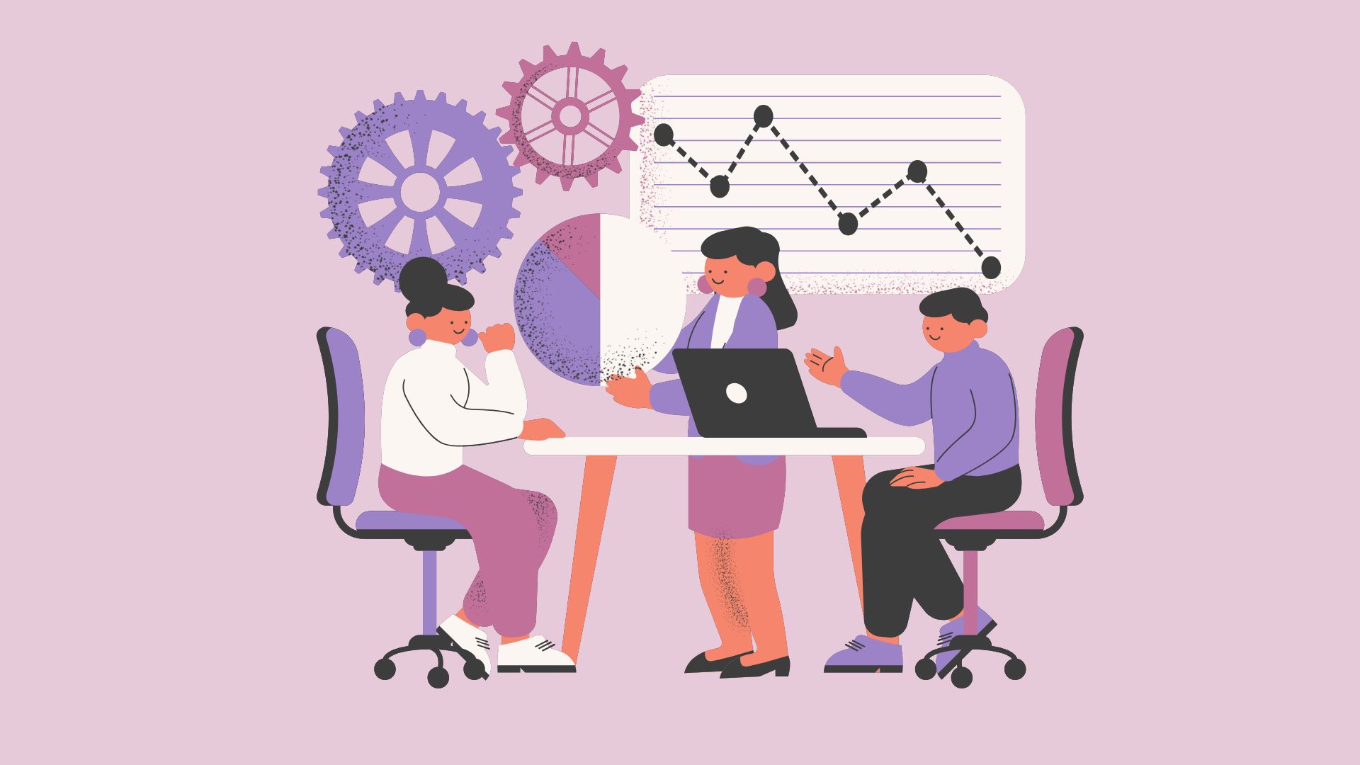 Lilac Illustrated Digital Marketing Plan Presentation